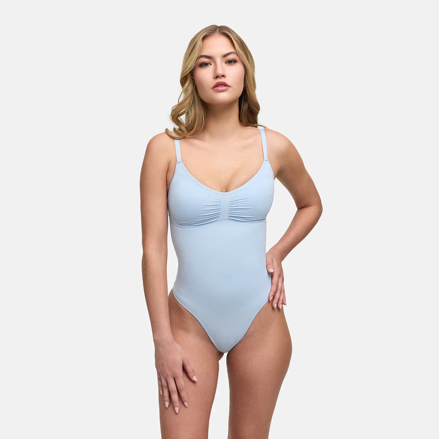 Bodysuit Sculpting Shapewear with Built-In Wireless Bra and Slip - Image 2