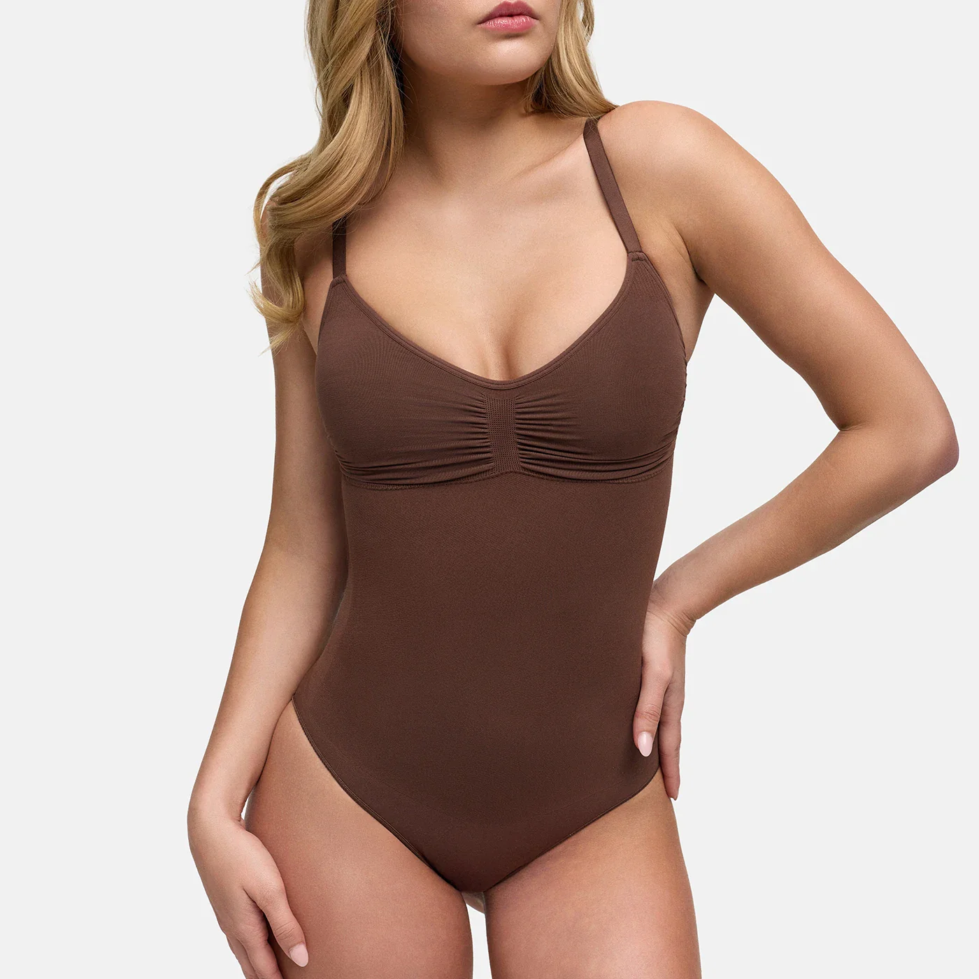Bodysuit Sculpting Shapewear with Built-In Wireless Bra and Slip - Image 5
