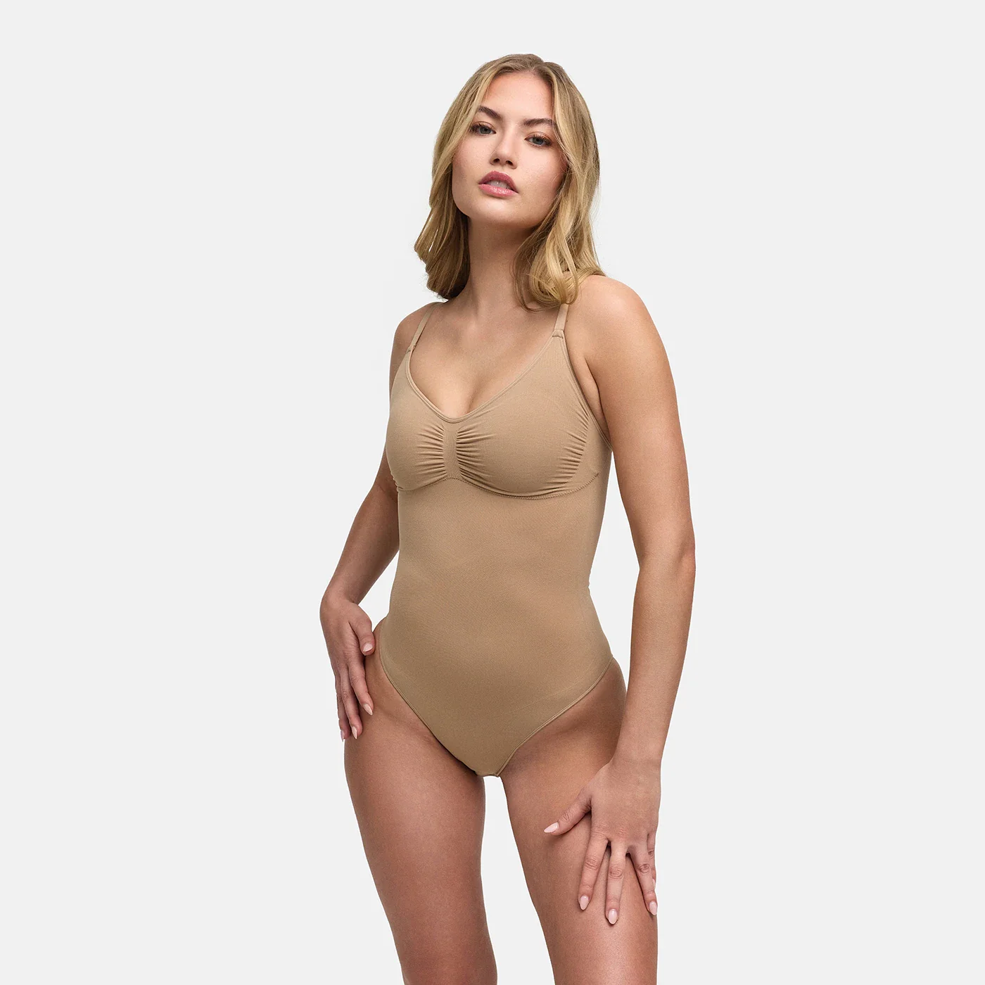 Bodysuit Sculpting Shapewear with Built-In Wireless Bra and Slip - Image 6