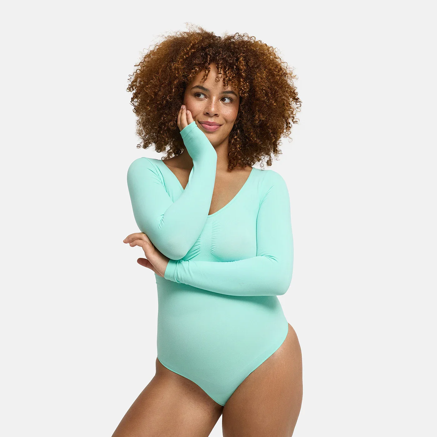Bodysuit Sculpting Shapewear Longsleeve mit Slip - Image 53