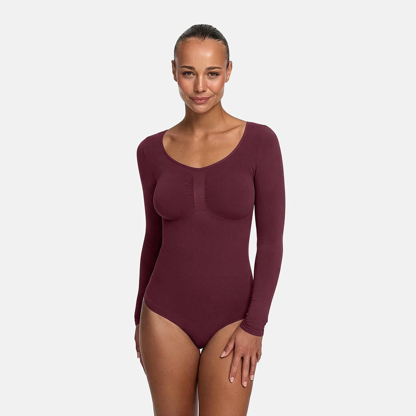 Bodysuit Sculpting Shapewear Longsleeve mit String - Image 21