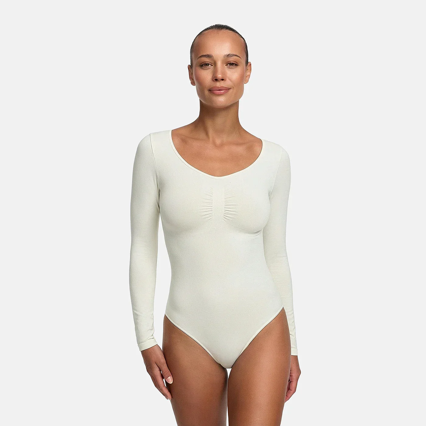 Bodysuit Sculpting Shapewear Longsleeve mit String - Image 29
