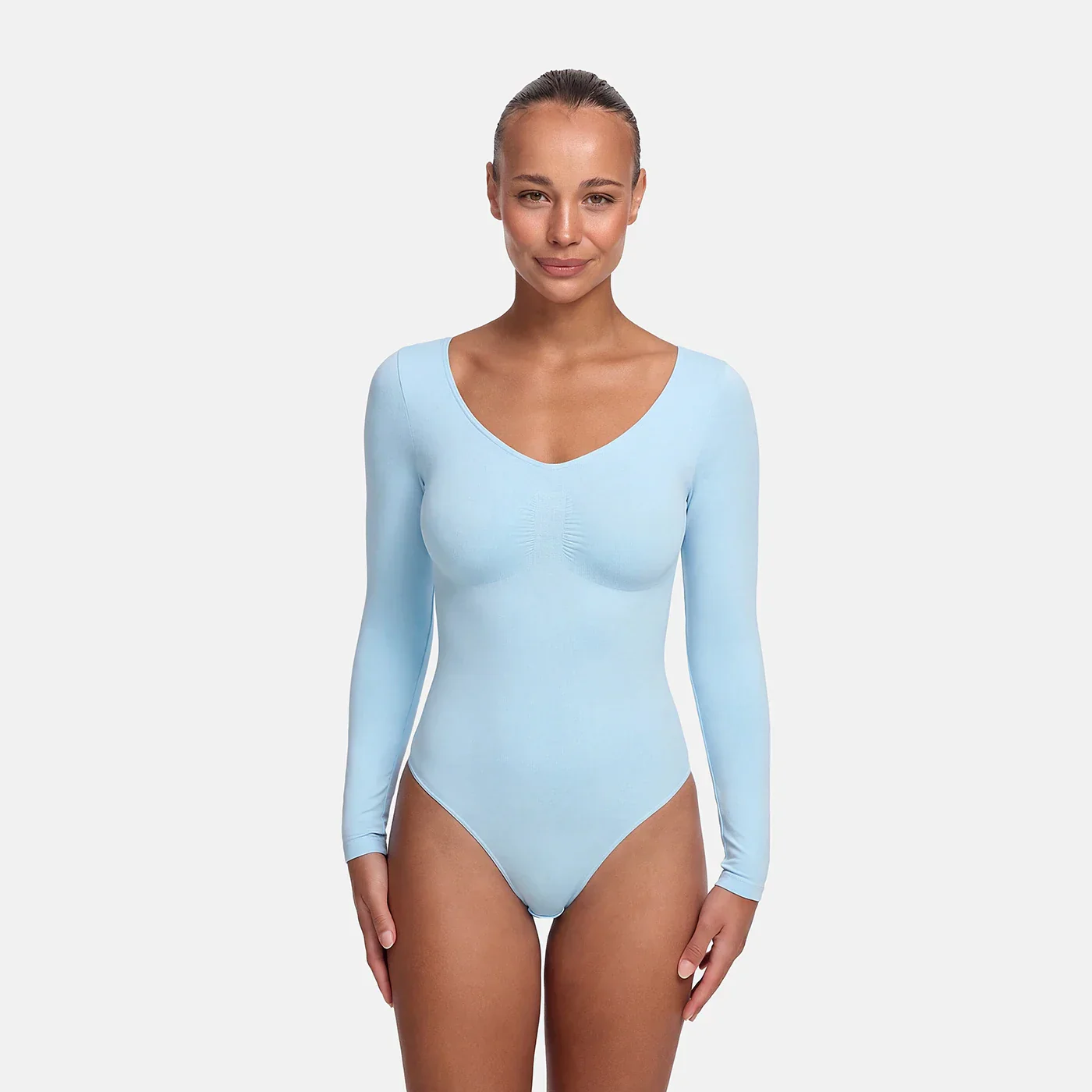 Bodysuit Sculpting Shapewear Longsleeve mit String - Image 30