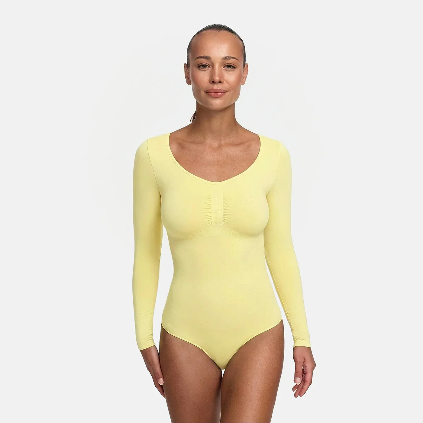 Bodysuit Sculpting Shapewear Longsleeve mit String - Image 31