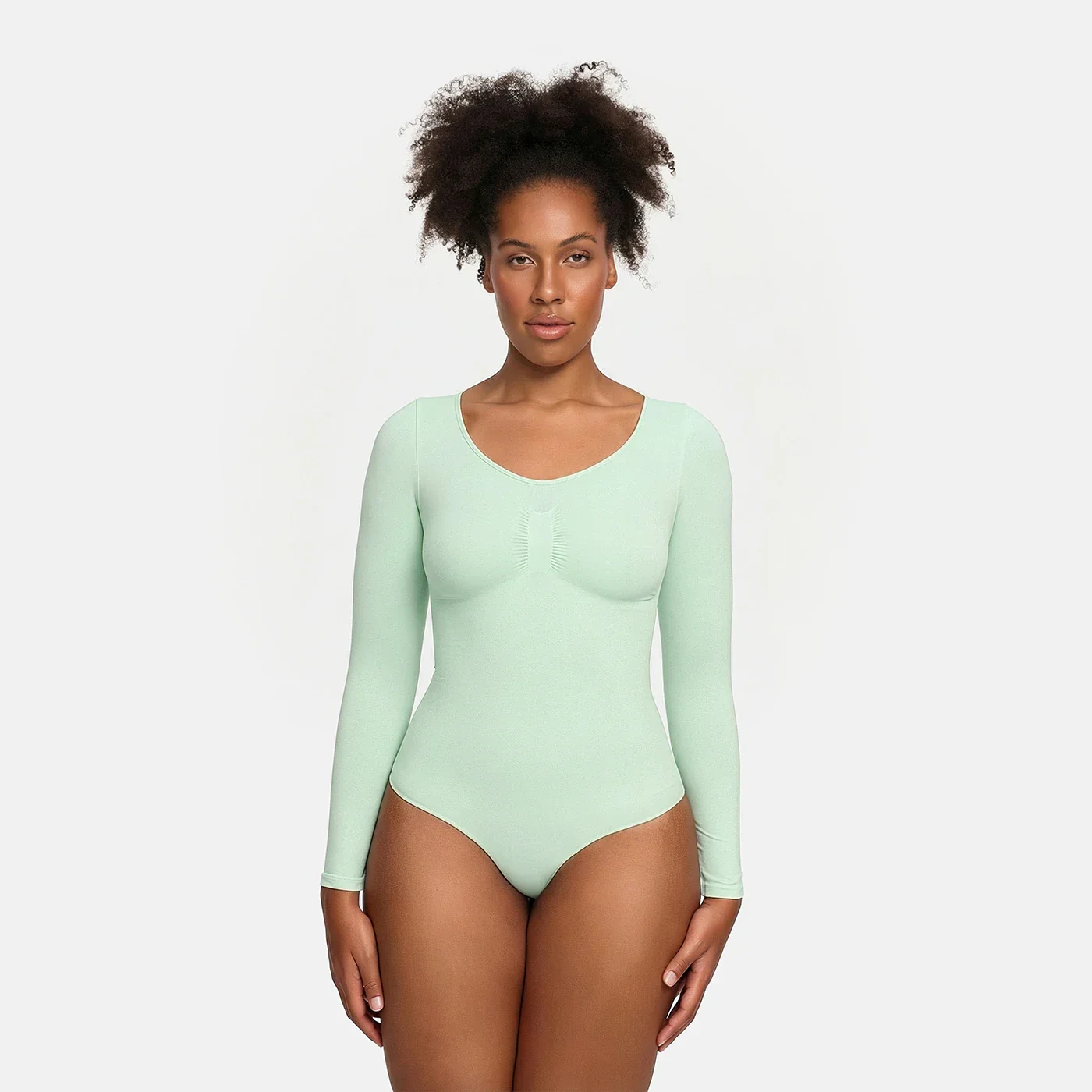 Bodysuit Sculpting Shapewear Longsleeve mit String - Image 32