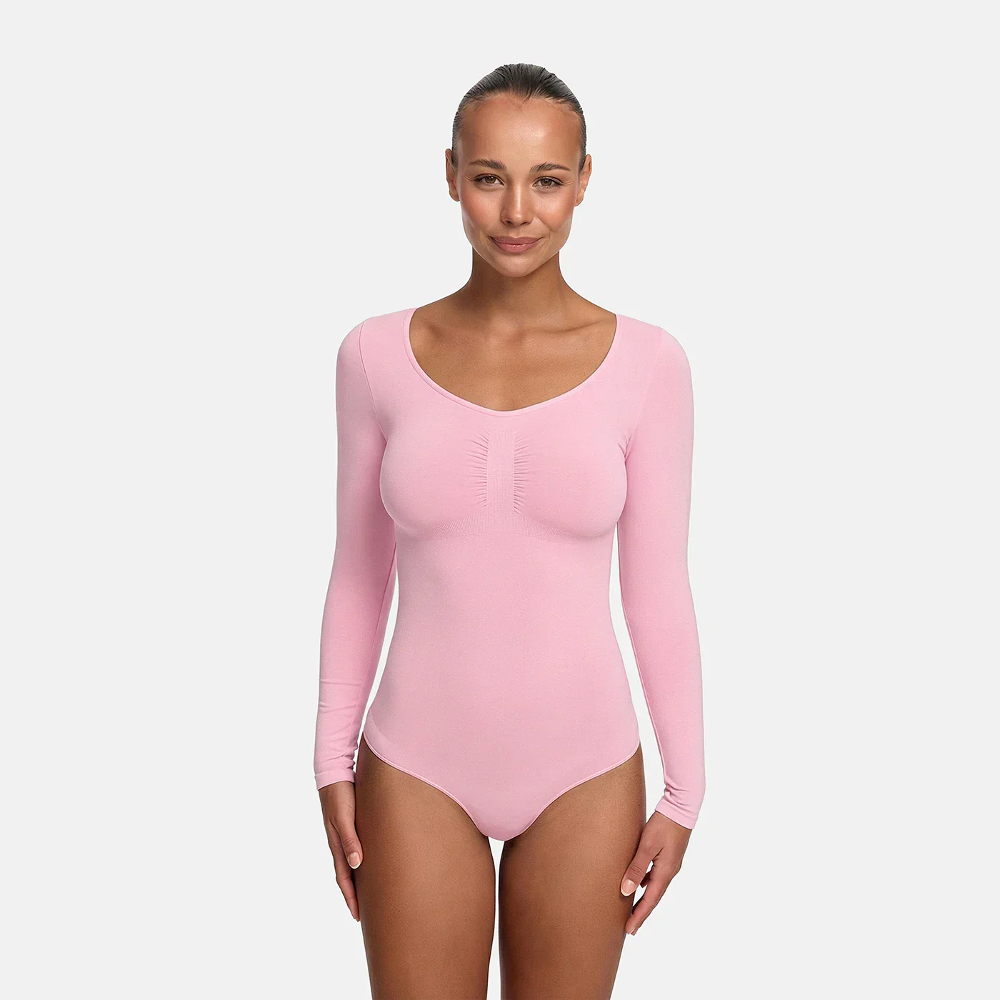 Bodysuit Sculpting Shapewear Longsleeve mit String - Image 33