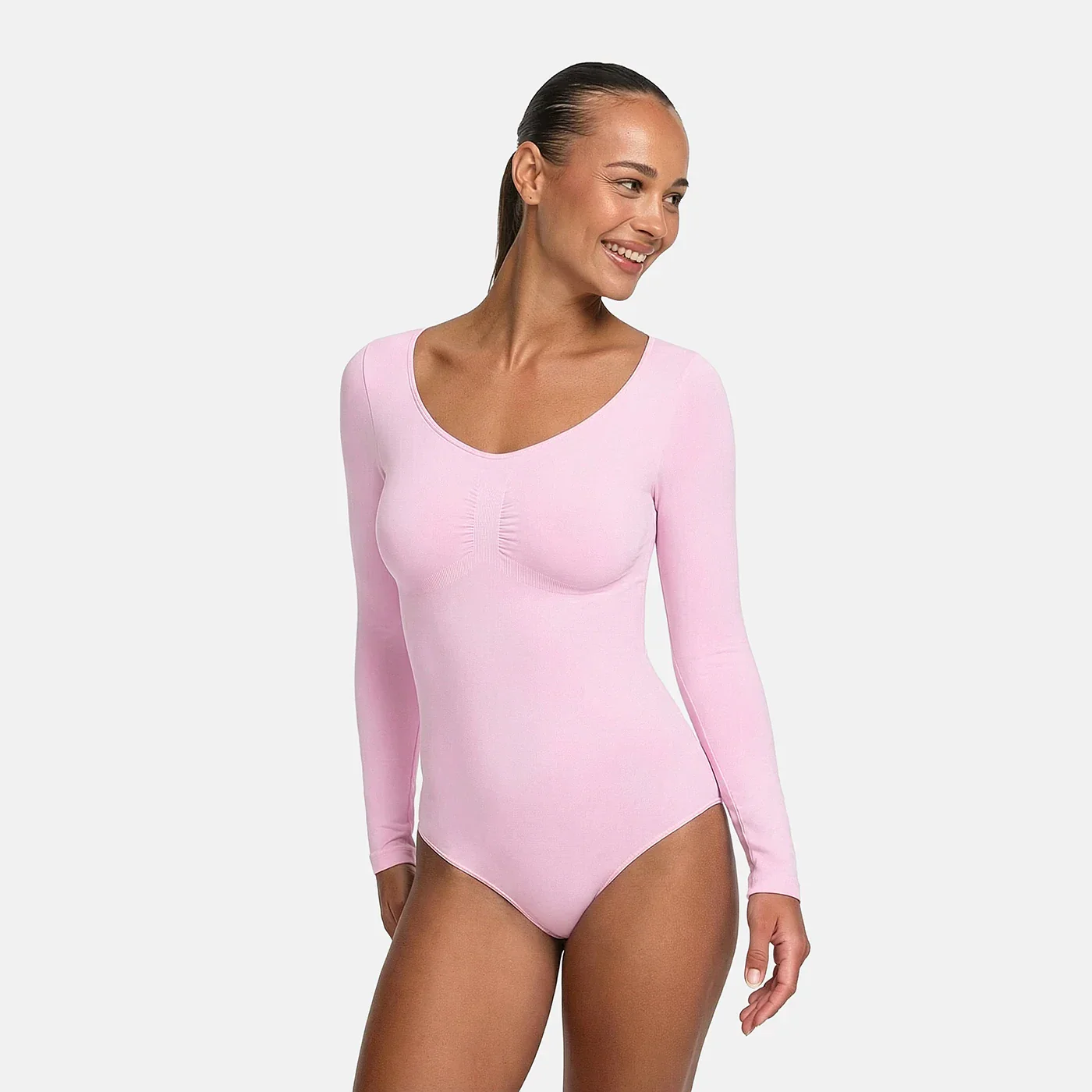 Bodysuit Sculpting Shapewear Longsleeve mit String - Image 34