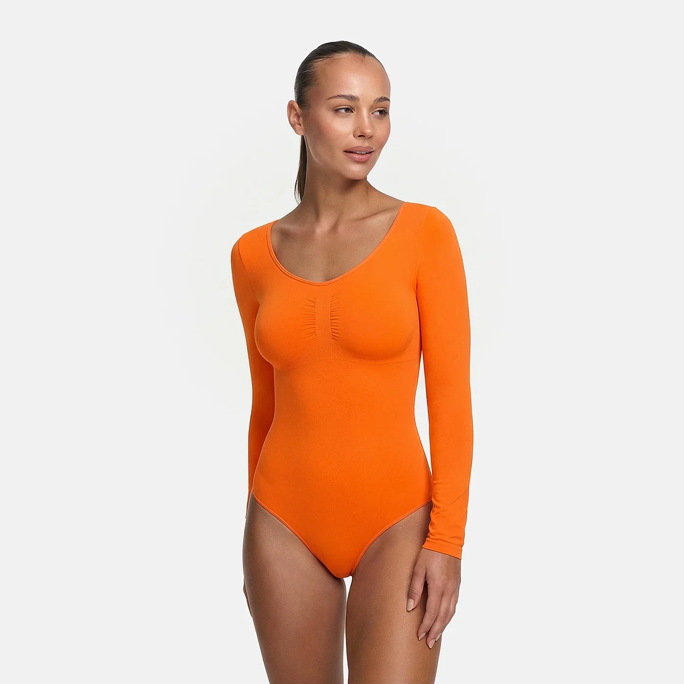 Bodysuit Sculpting Shapewear Longsleeve mit String - Image 40