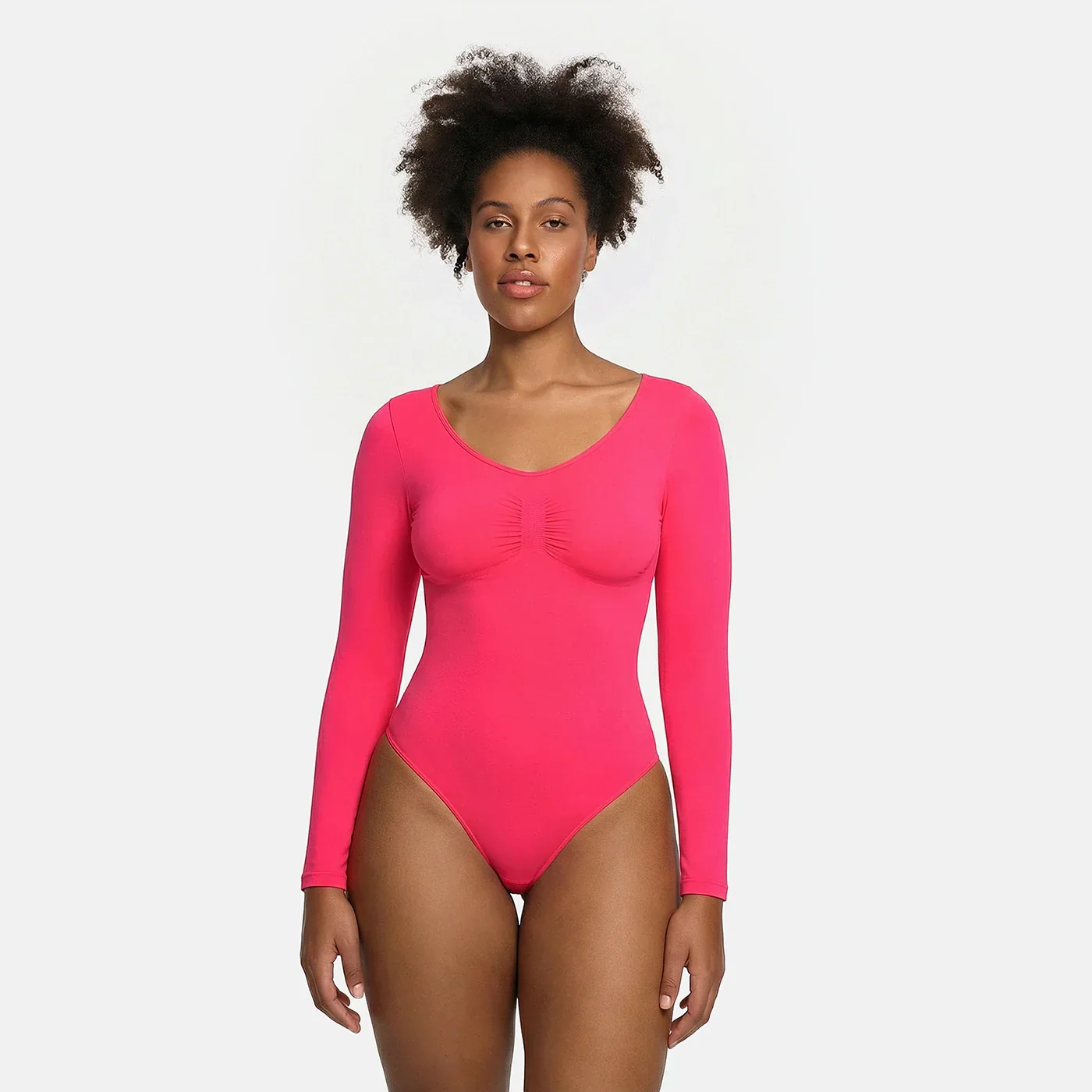 Bodysuit Sculpting Shapewear Longsleeve mit String - Image 41