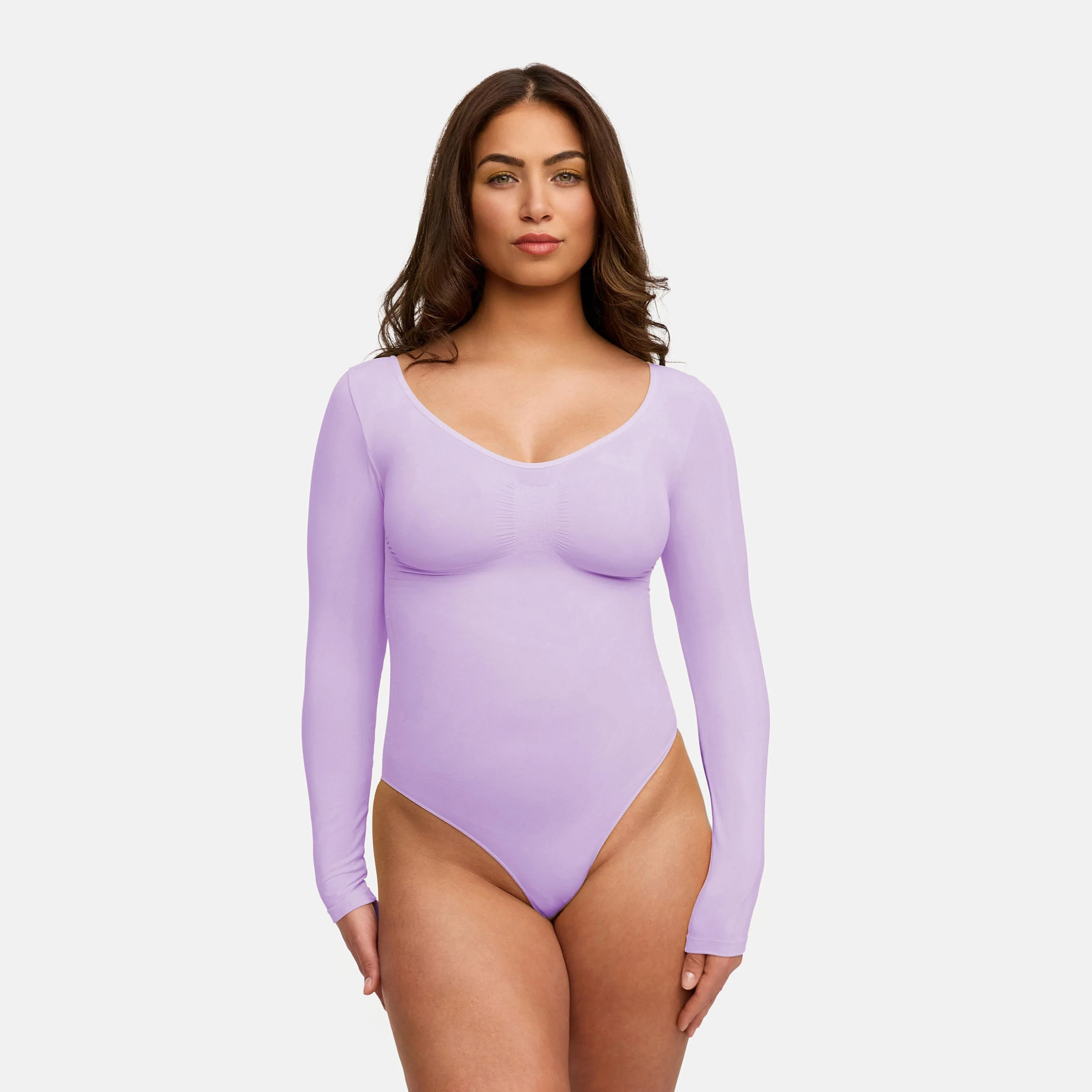 Bodysuit Sculpting Shapewear Longsleeve mit String - Image 43