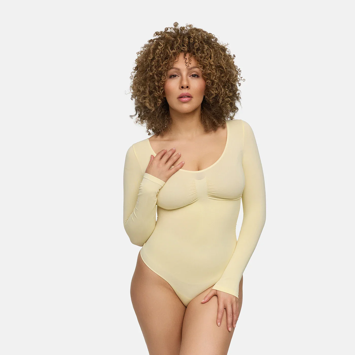 Bodysuit Sculpting Shapewear Longsleeve mit String - Image 50