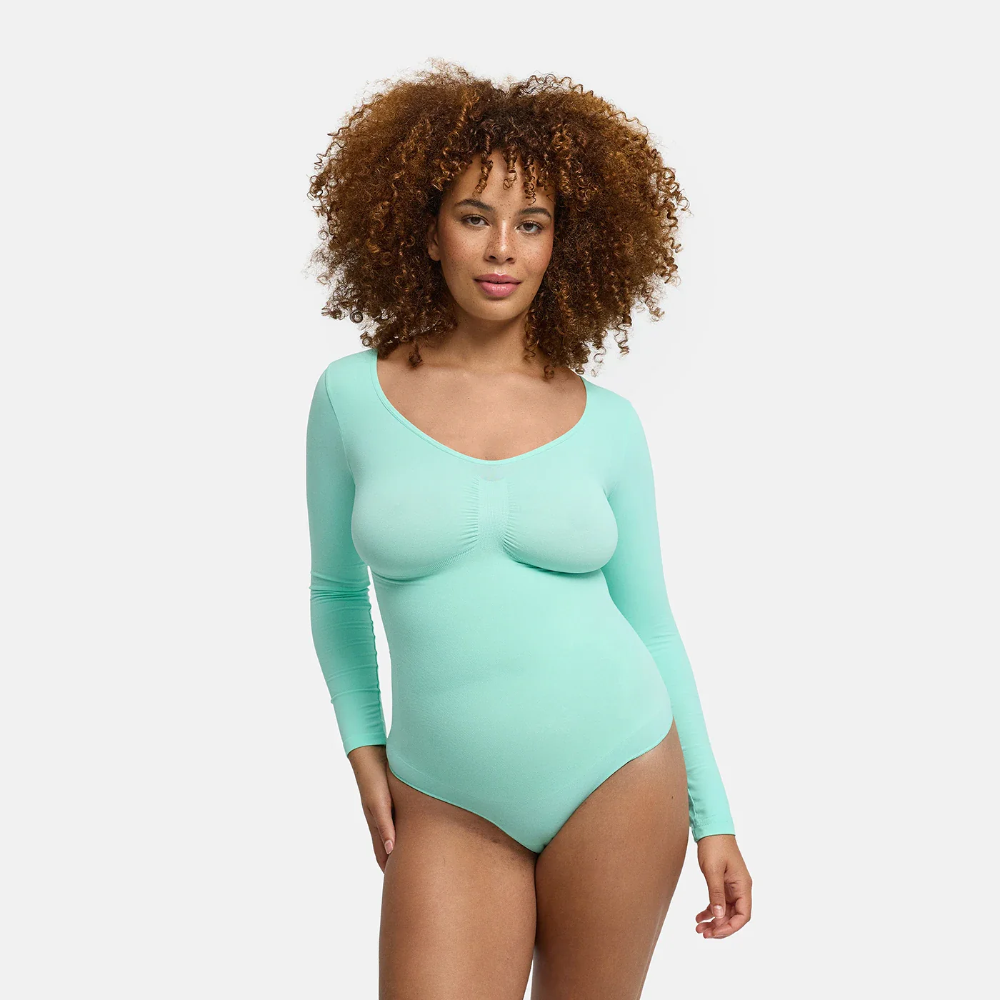 Bodysuit Sculpting Shapewear Longsleeve mit String - Image 56