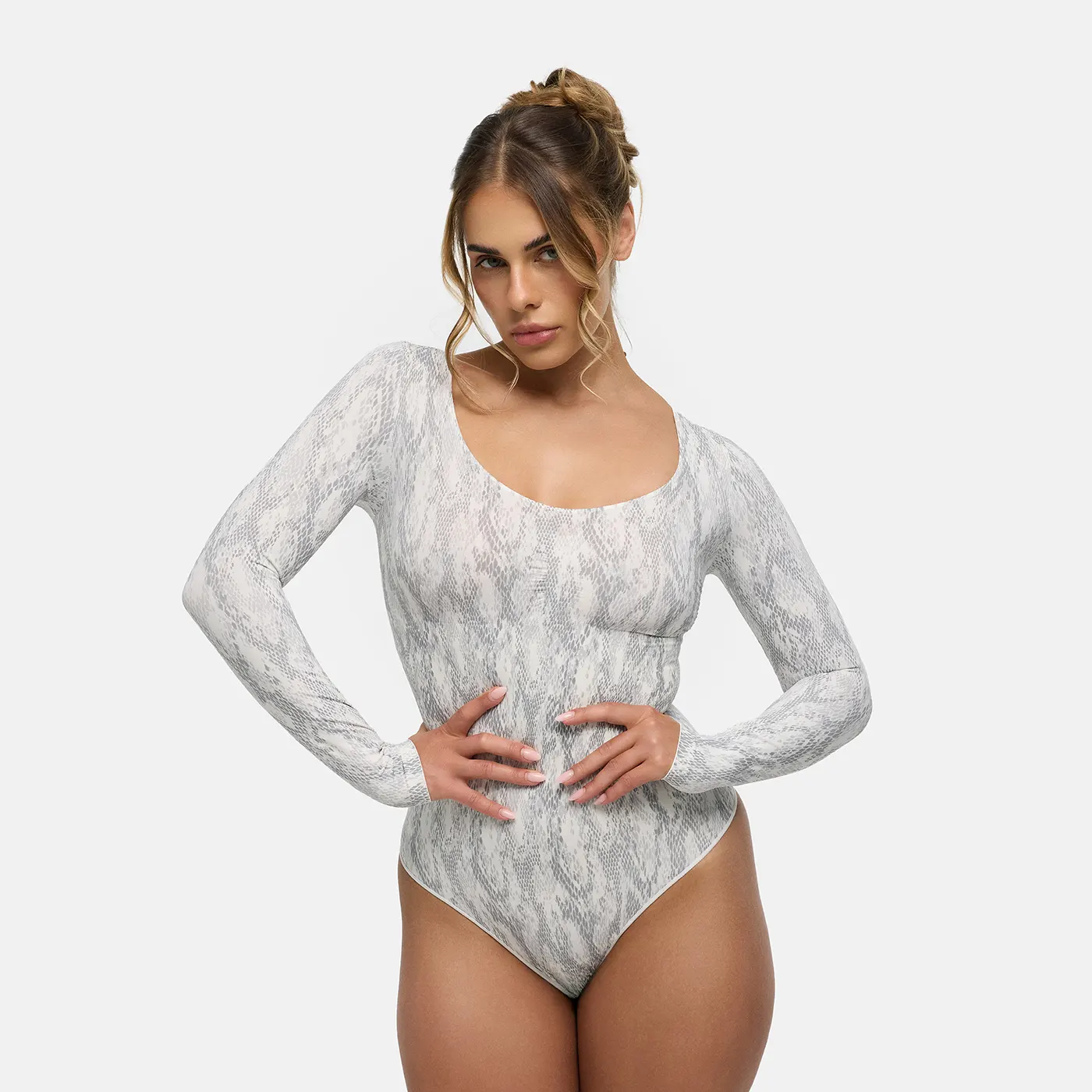 Bodysuit Sculpting Shapewear Longsleeve mit String - Image 62
