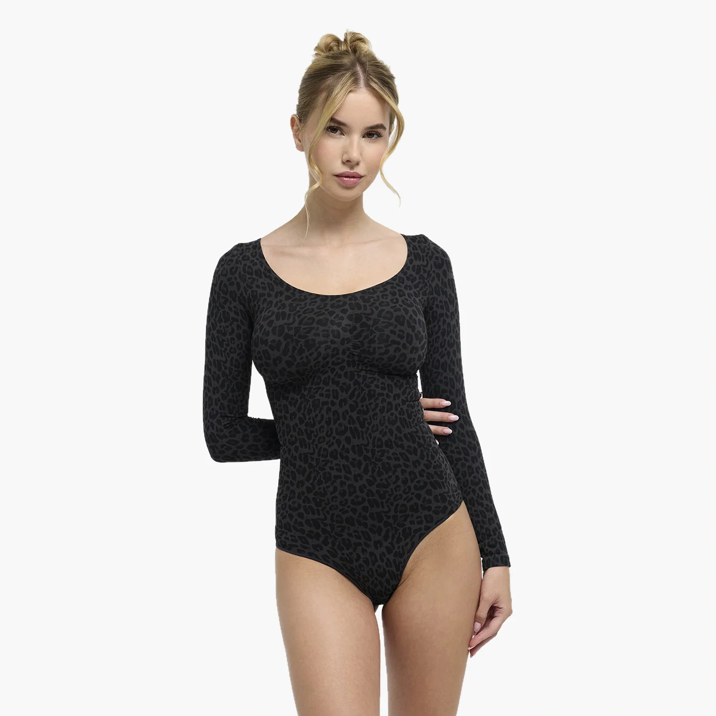 Bodysuit Sculpting Shapewear Longsleeve mit String - Image 63
