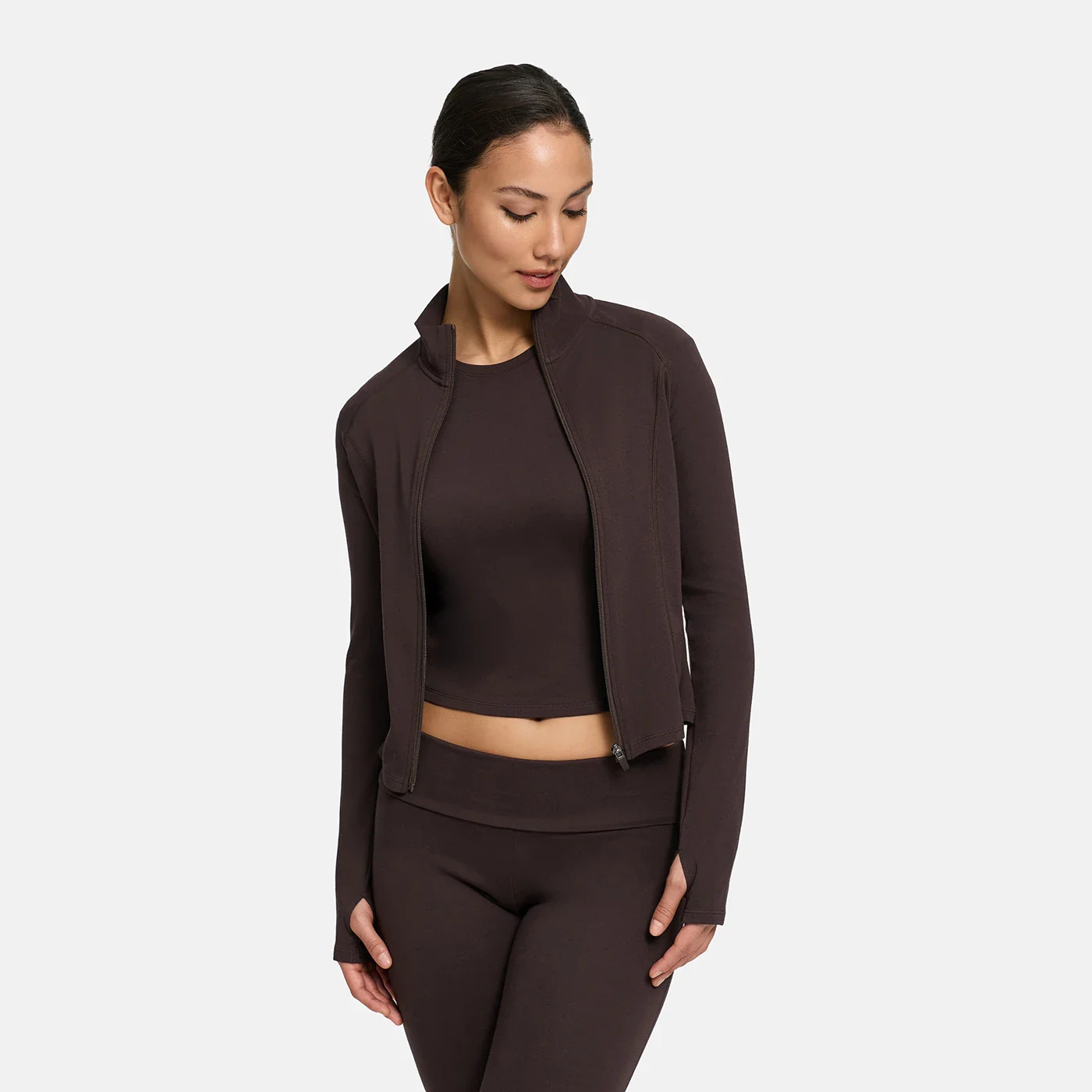 Cotton Body Fitted Zipper Jacke - Image 17