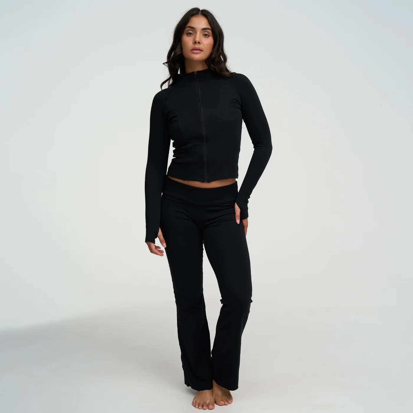Cotton Body Fitted Zipper Jacke - Image 2
