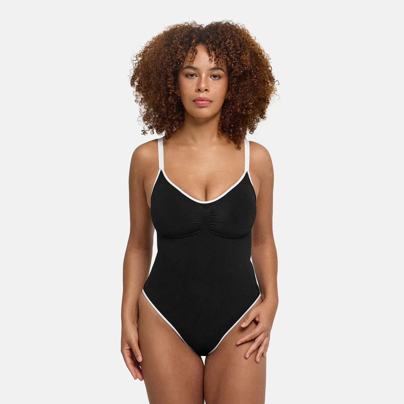 Lined Bodysuit Sculpting Shapewear mit integrierten Pads mit Slip