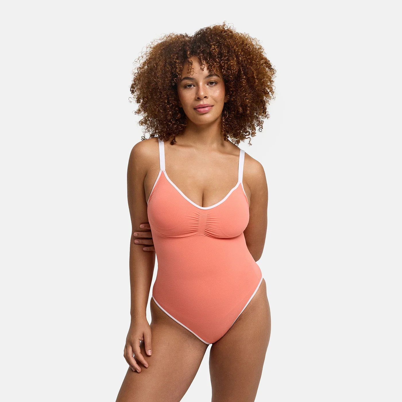 Lined Bodysuit Sculpting Shapewear mit integrierten Pads mit Slip - Image 3