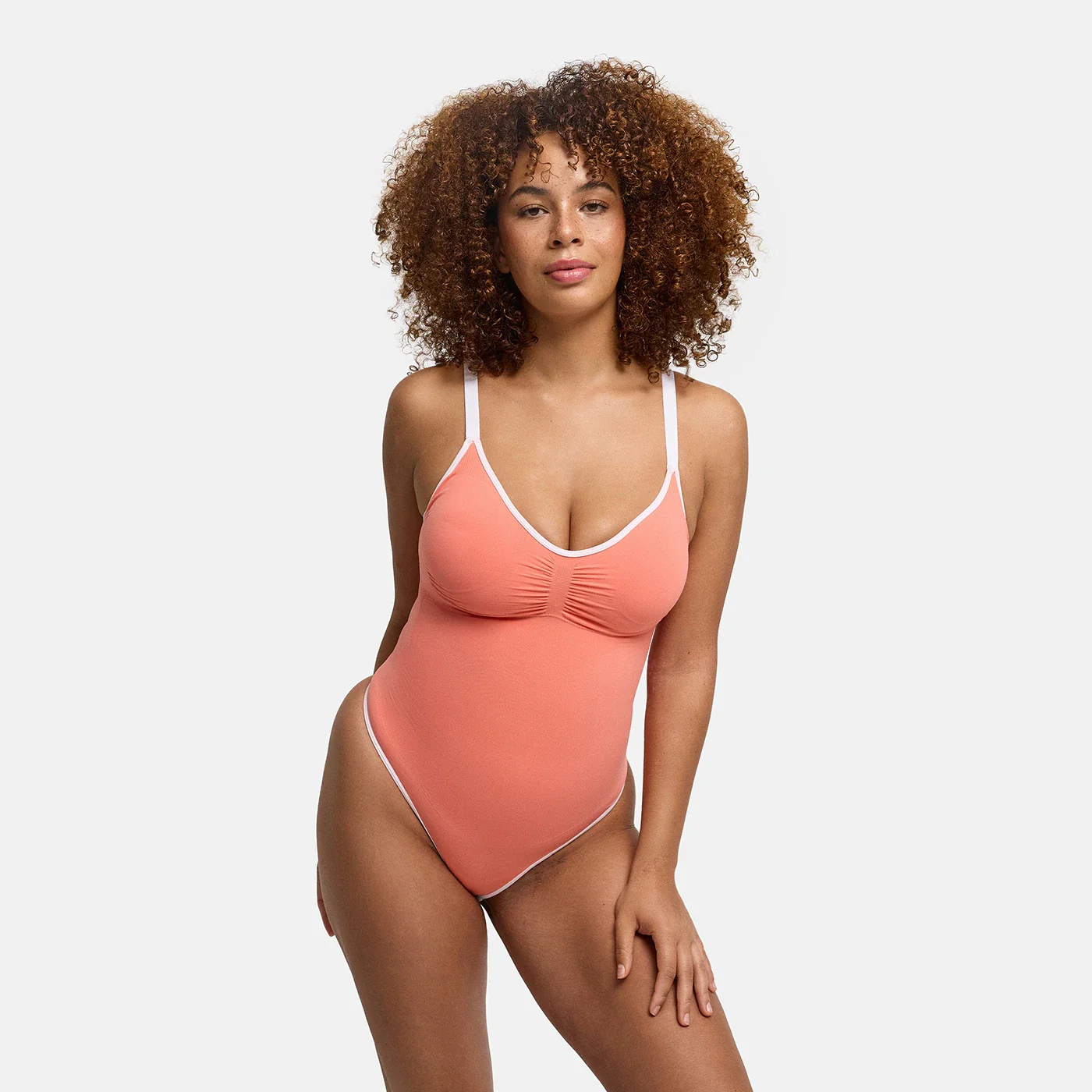 Lined Bodysuit Sculpting Shapewear mit integrierten Pads mit String - Image 3