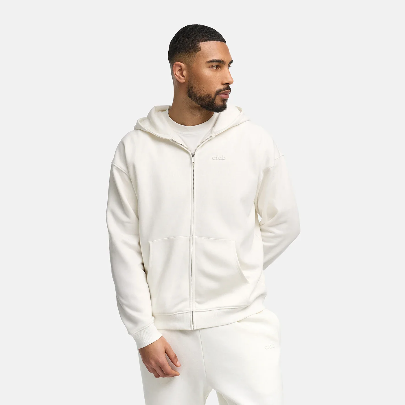 Menswear Relaxed Fit Zip Hoodie - Image 6