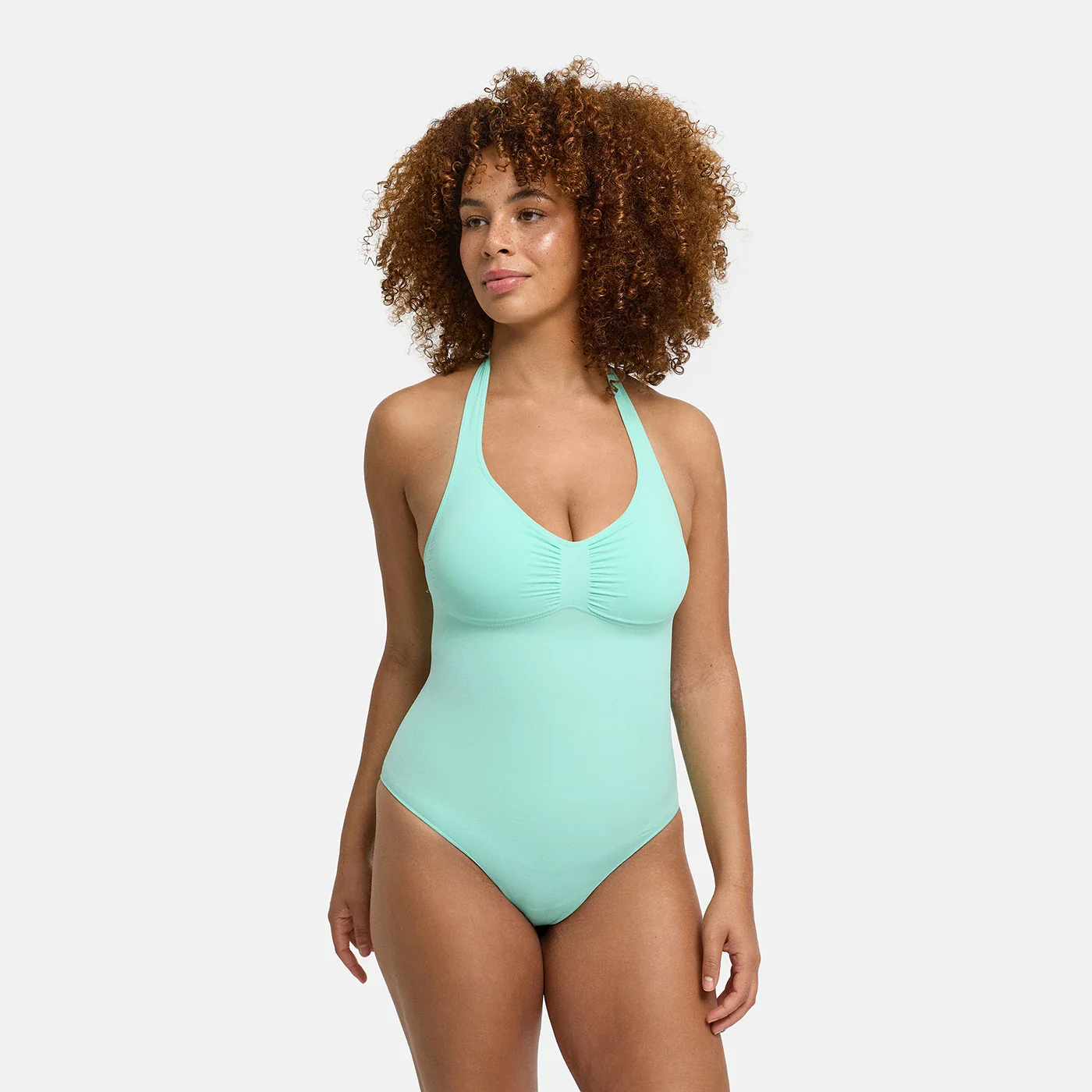 Neckholder Bodysuit Sculpting Shapewear mit integrierten Pads mit Slip - Image 5