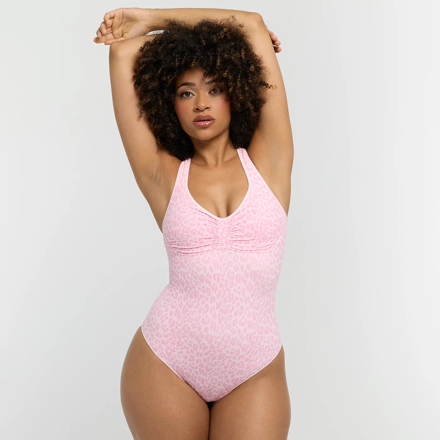 Neckholder Bodysuit Sculpting Shapewear mit integrierten Pads mit Slip - Image 8