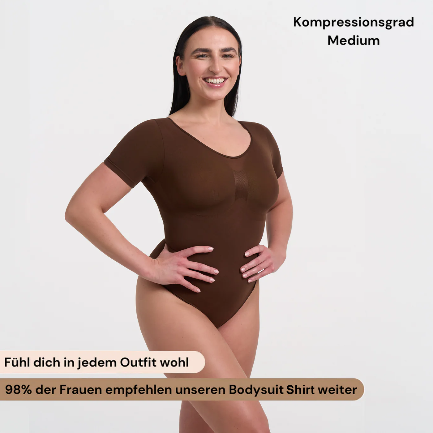 Bodysuit Sculpting Shapewear T-Shirt mit String - Image 14