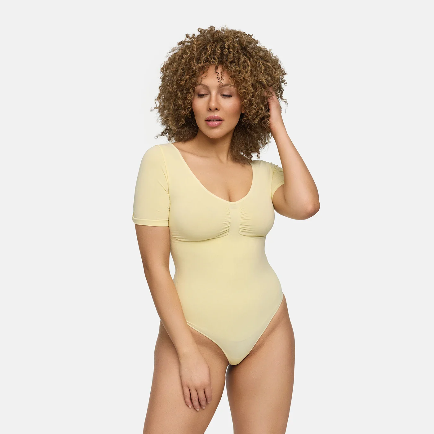 T-Shirt Bodysuit Sculpting Shapewear mit Slip - Image 33