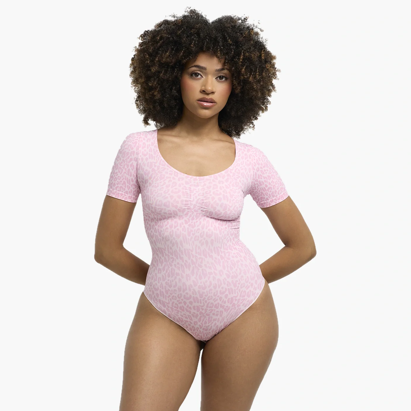 T-Shirt Bodysuit Sculpting Shapewear mit Slip - Image 43