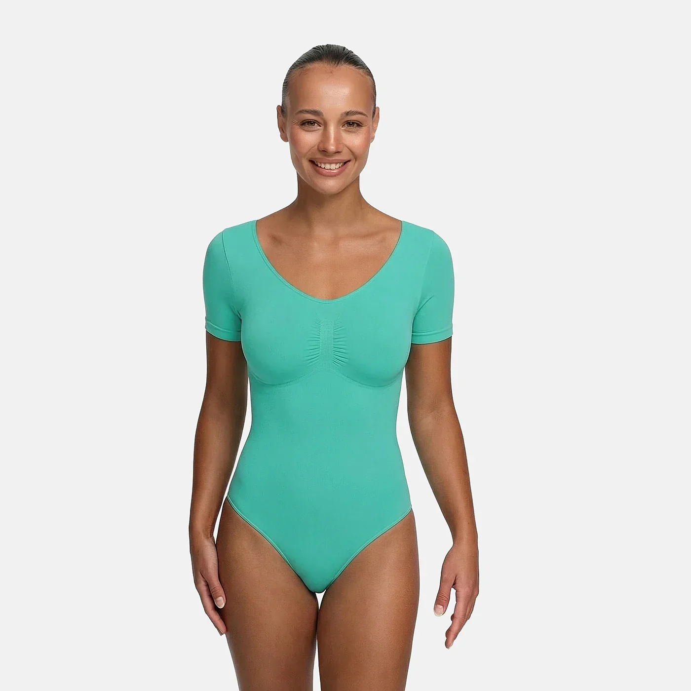 T-Shirt Bodysuit Sculpting Shapewear mit String - Image 20