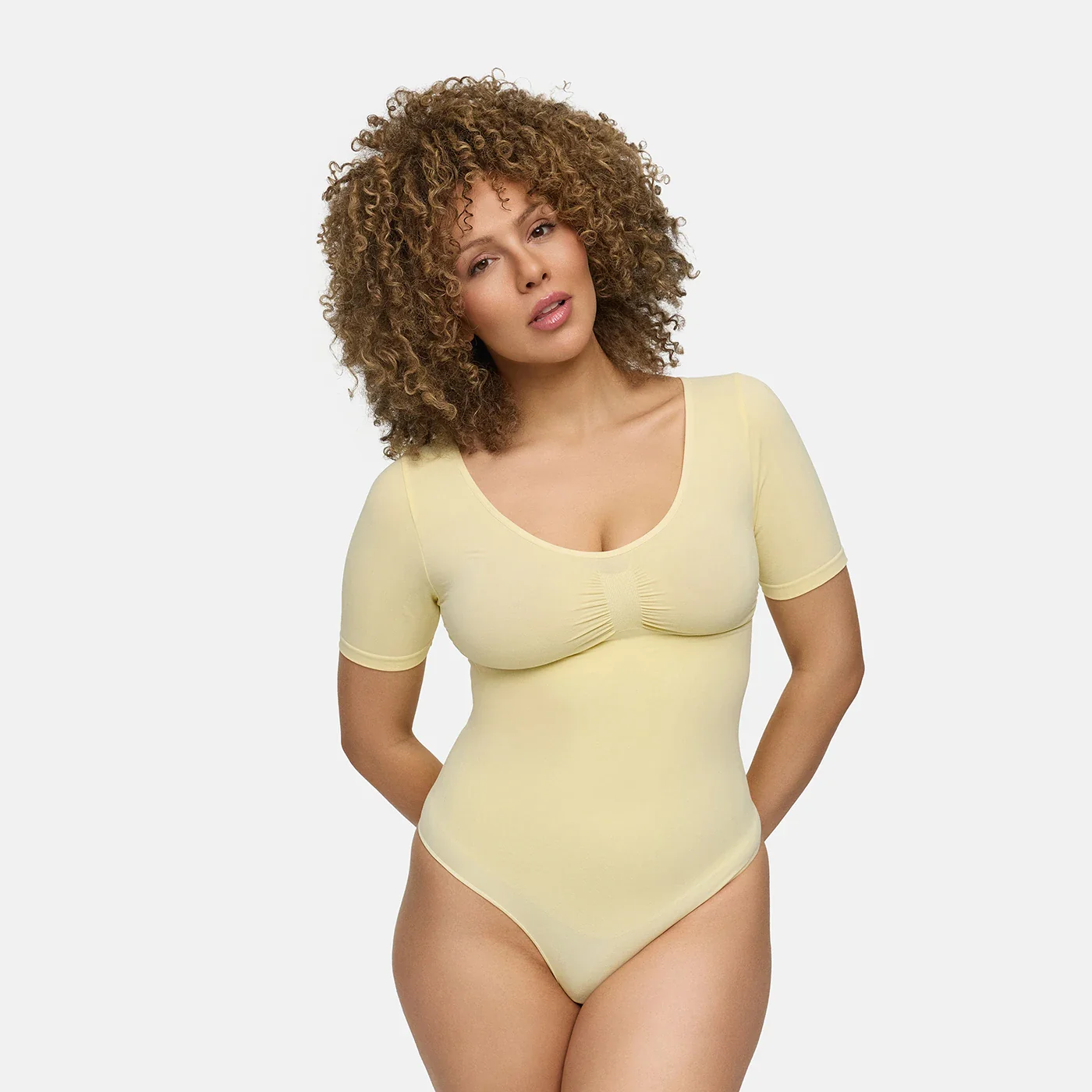 T-Shirt Bodysuit Sculpting Shapewear mit String - Image 29