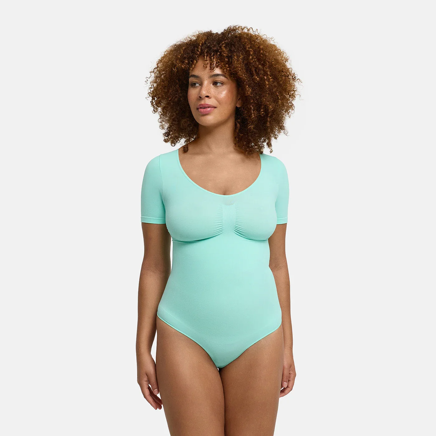 T-Shirt Bodysuit Sculpting Shapewear mit String - Image 35