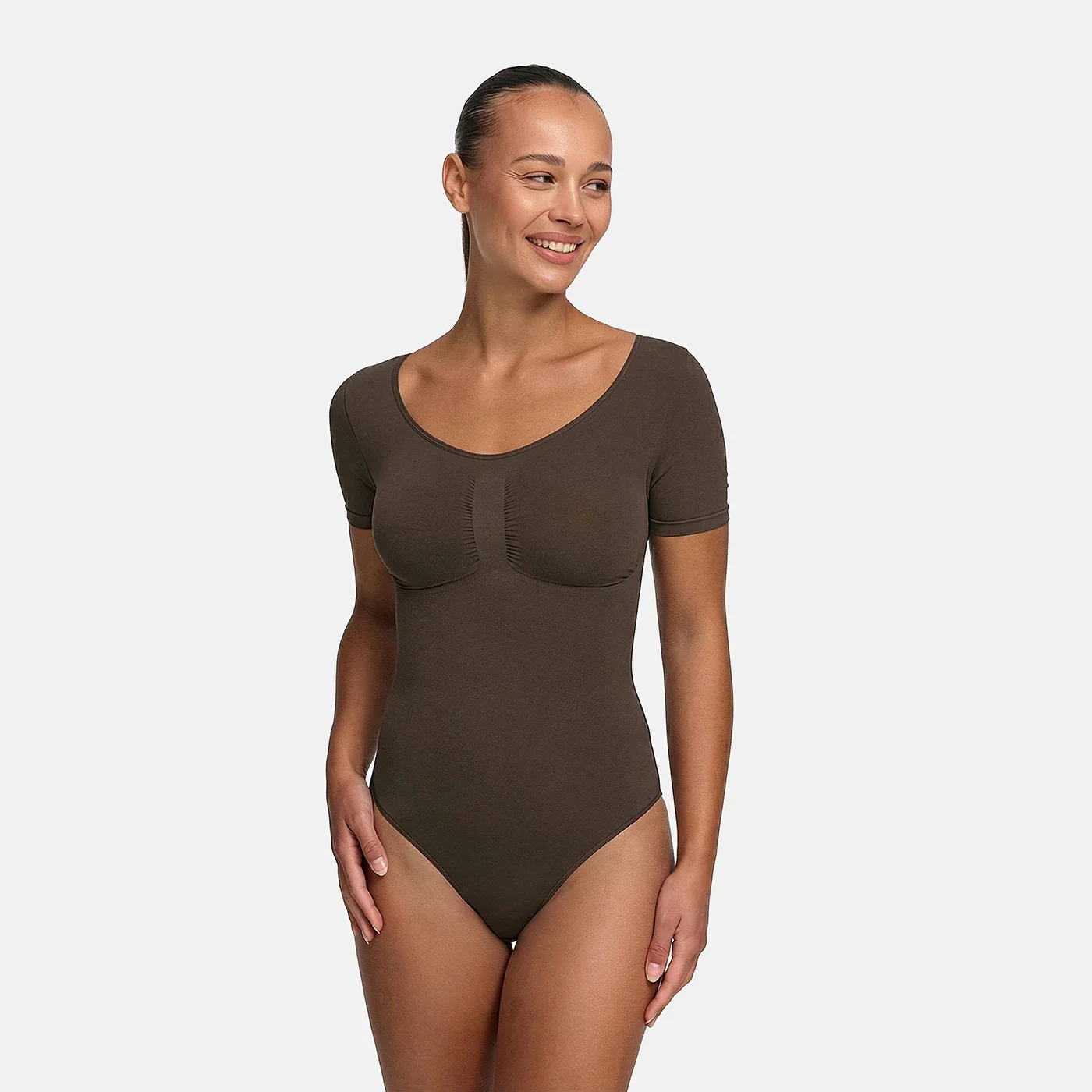 T-Shirt Bodysuit Sculpting Shapewear mit String - Image 7