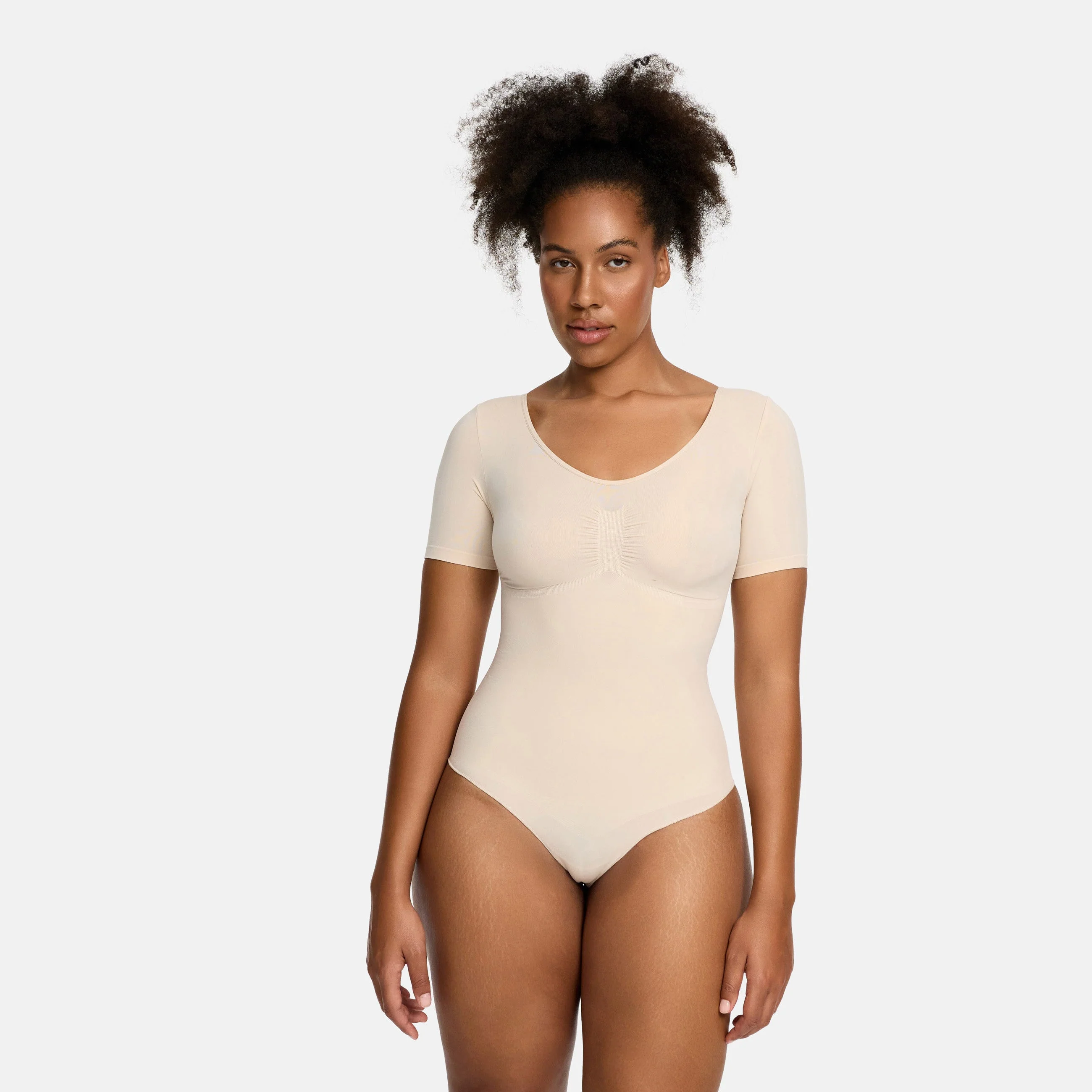 T-Shirt Bodysuit Sculpting Shapewear mit String - Image 9